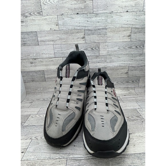 Skechers‎ Athletics 51866EWW Men Sz 13 Gray Black Leather Walking Shoes Sneaker main image 12